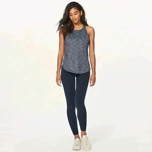 Lululemon Raise The Barre Tank Heathered Nocturnal Teal Size 2
